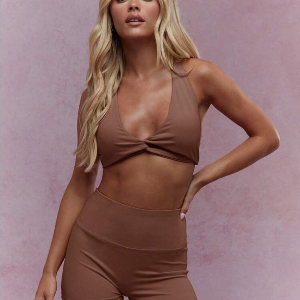 Brown Sports Bra and Leggings Set